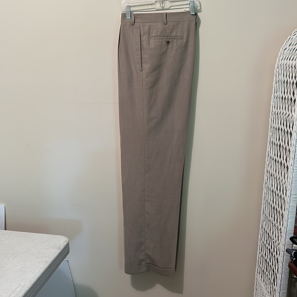 Lauren Ralph Lauren Men’s Dress Pants Size 40X31.5 Cuffed Pleated Read - Picture 2 of 7